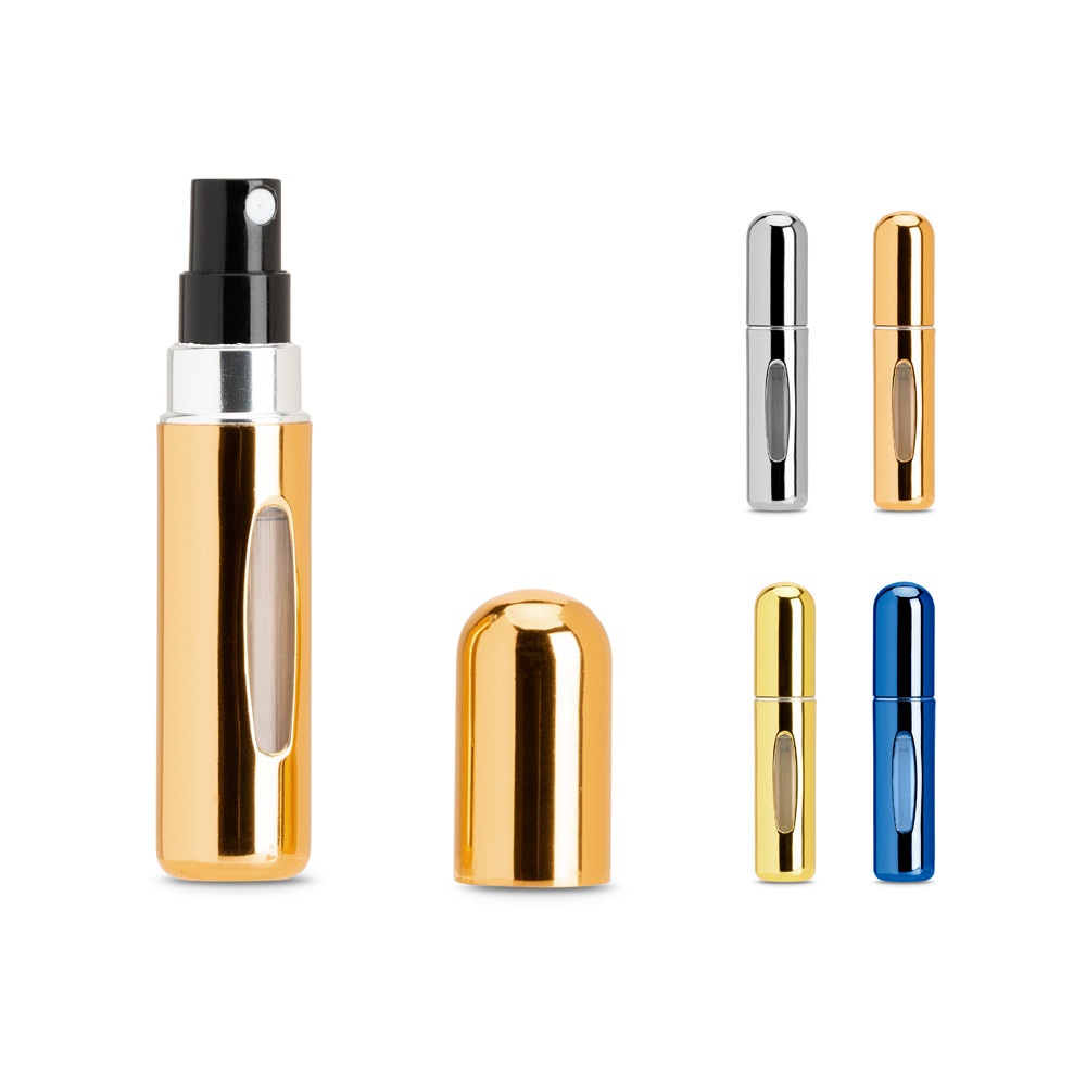 Atomiseur de parfum rechargeable en aluminium conçu pour un remplissage facile