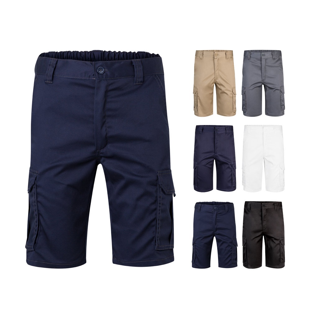 Bermuda stretch, multipoches (240g/m²), en coton (46%), EME (38%) et polyester (16%)