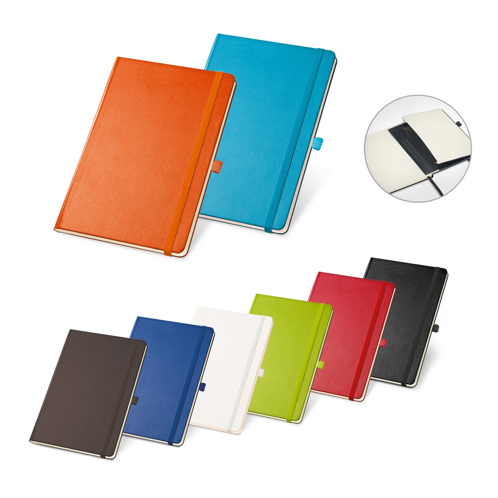 Bloc notes A5 à feuilles lignées en couleur ivoire
