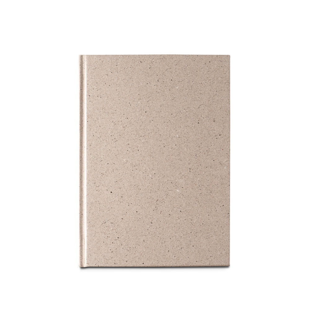 Bloc-notes A5 avec couverture rigide fabriquée à partir de déchets de feuilles de thé (65%)