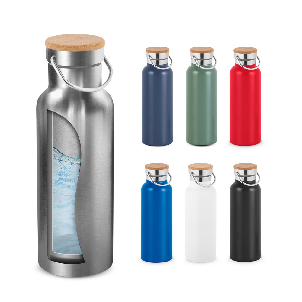 Bouteille en acier inoxydable (36% recyclée) avec double parois sous vide 570 mL