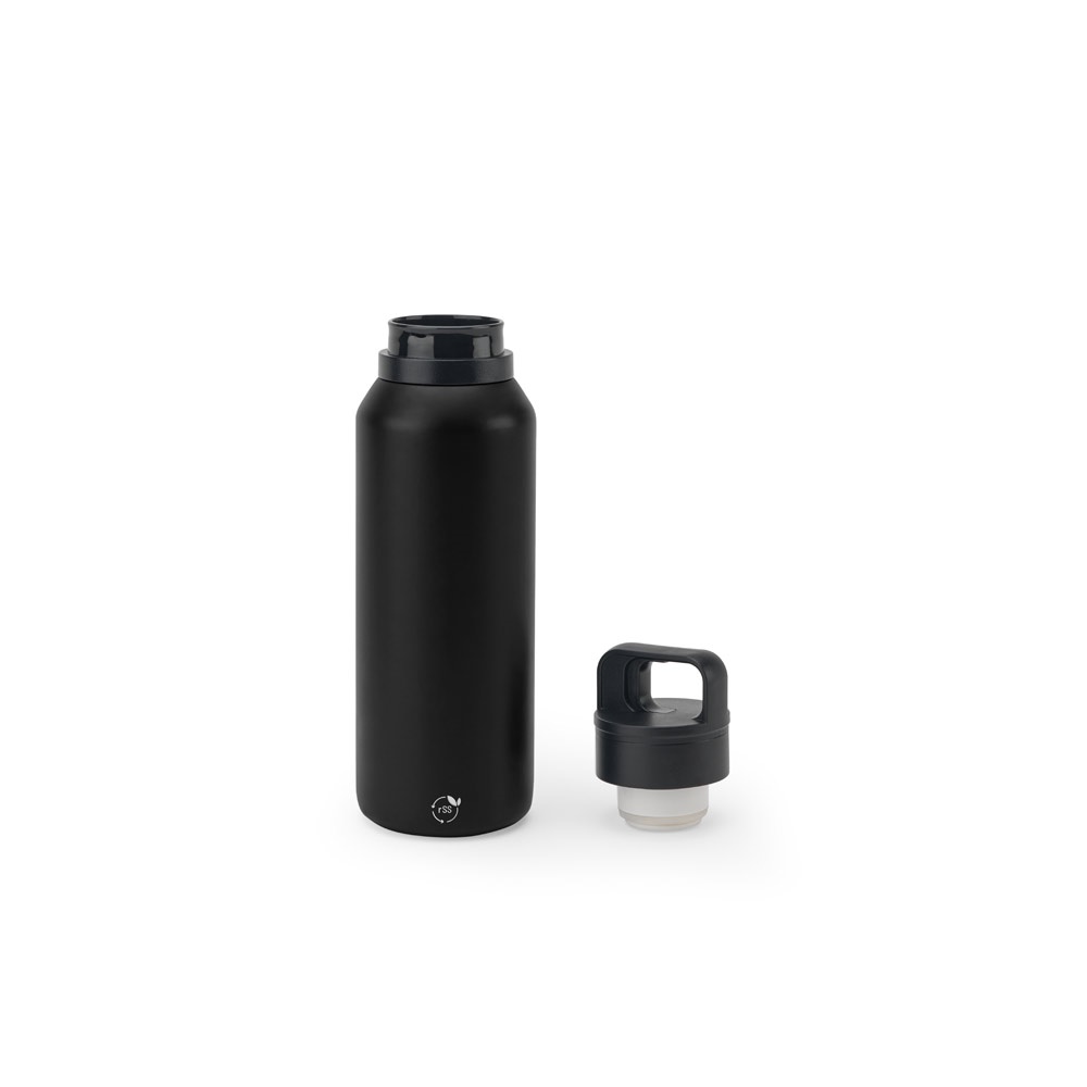 Bouteille en acier inoxydable (91% recyclé) avec double paroi isolée sous vide 590 mL