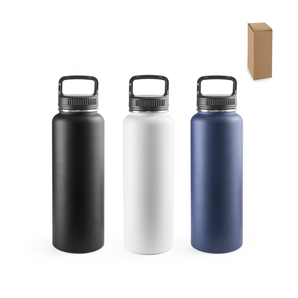 Bouteille en acier inoxydable recyclé à 90 % d'une grande capacité allant jusqu'à 1200 mL