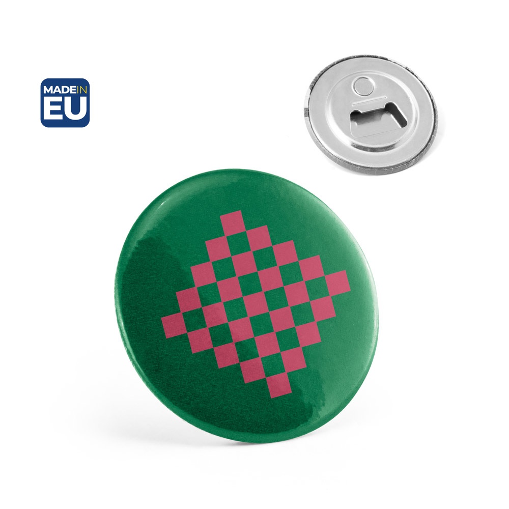 Button PIN 12. Pin's rond avec aimant et décapsuleur