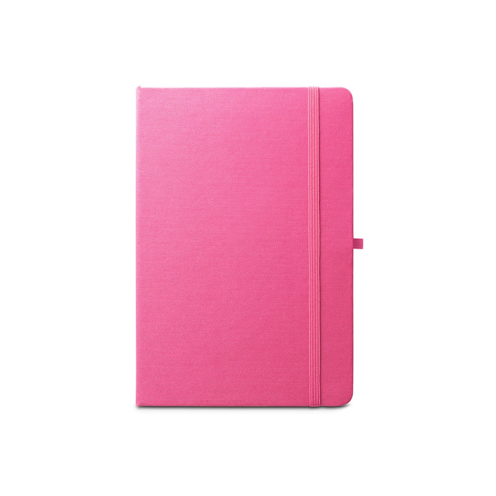 Cahier A5 en polyester recyclé (100% rPET) avec pages lignées