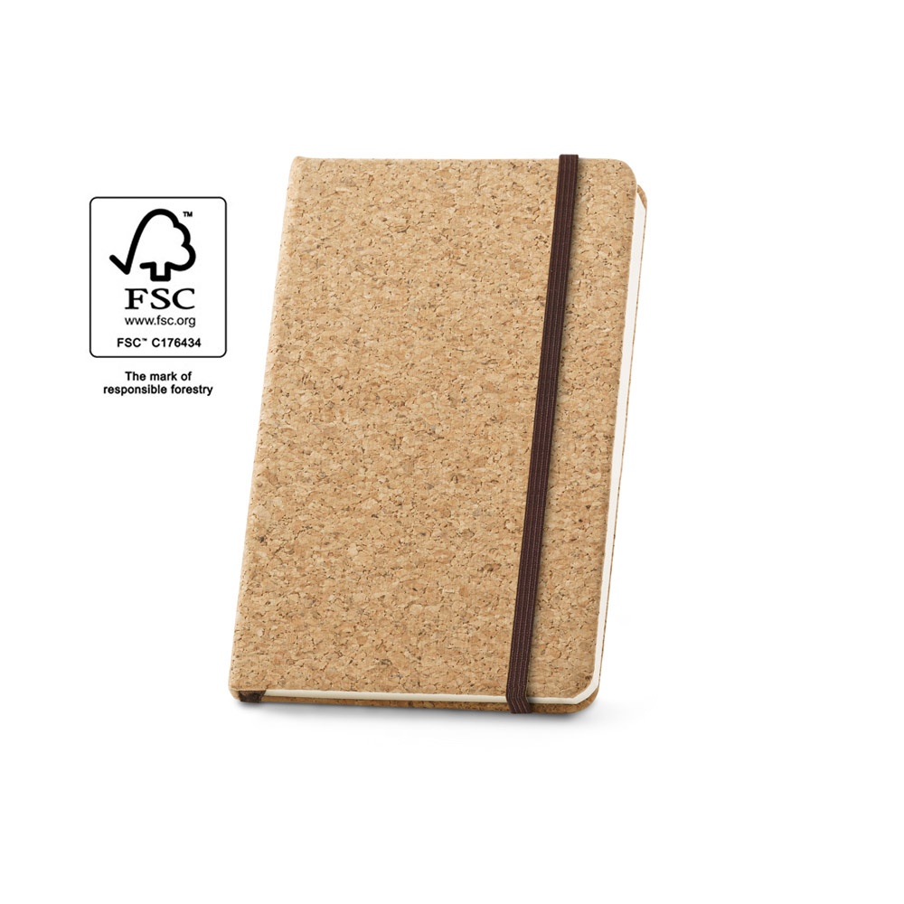 Carnet de poche en liège avec 160 pages unies