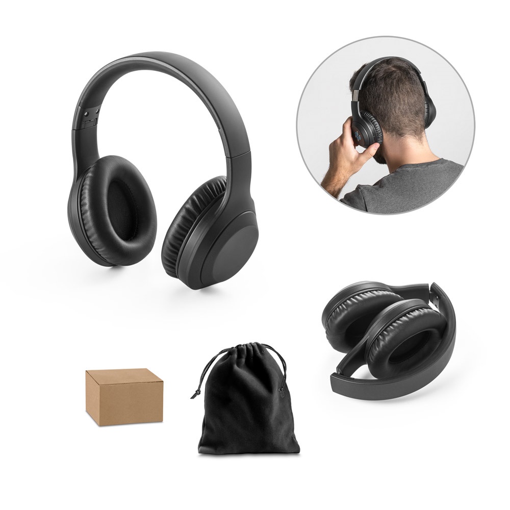 Casque sans fil pliable avec ANC et 15 heures d'autonomie en ABS recyclé (100 % rABS)