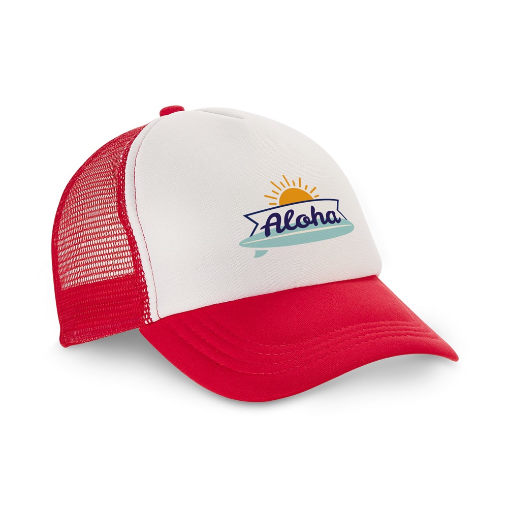 Casquette en polyester et filet (150 g/m²)