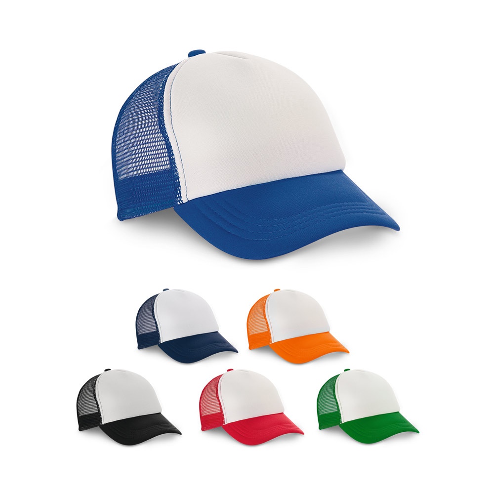 Casquette en polyester et filet (150 g/m²)