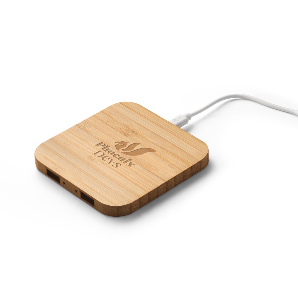 Chargeur sans fil 15W superfast en bambou