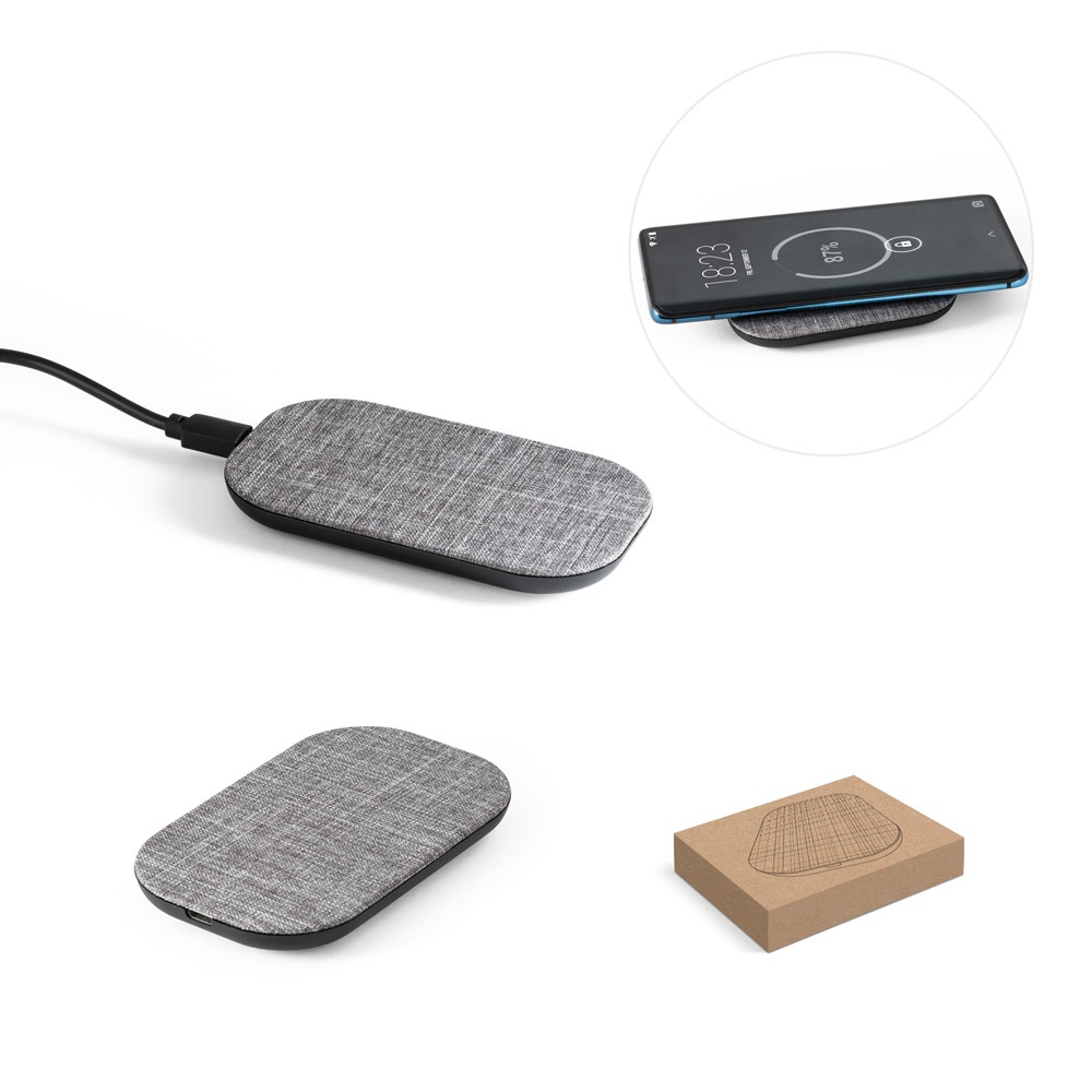 Chargeur sans fil rapide 10W en PET recyclé (100 % rPET)