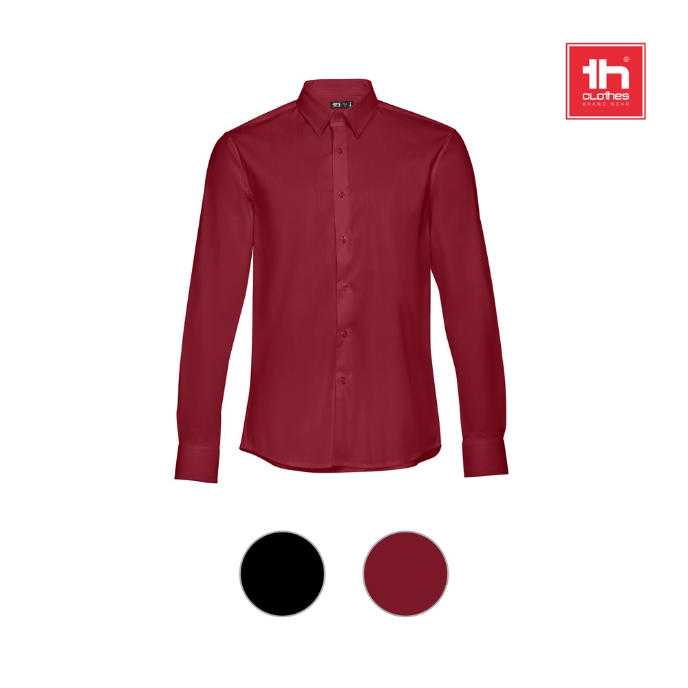 Chemise en popeline à manches longues pour hommes
