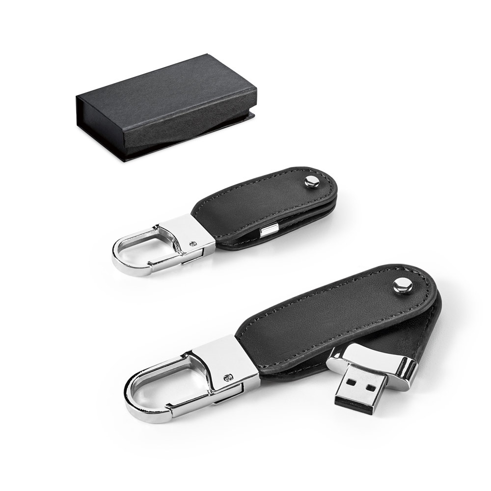 Clé USB 8GB en PU avec clip mousqueton