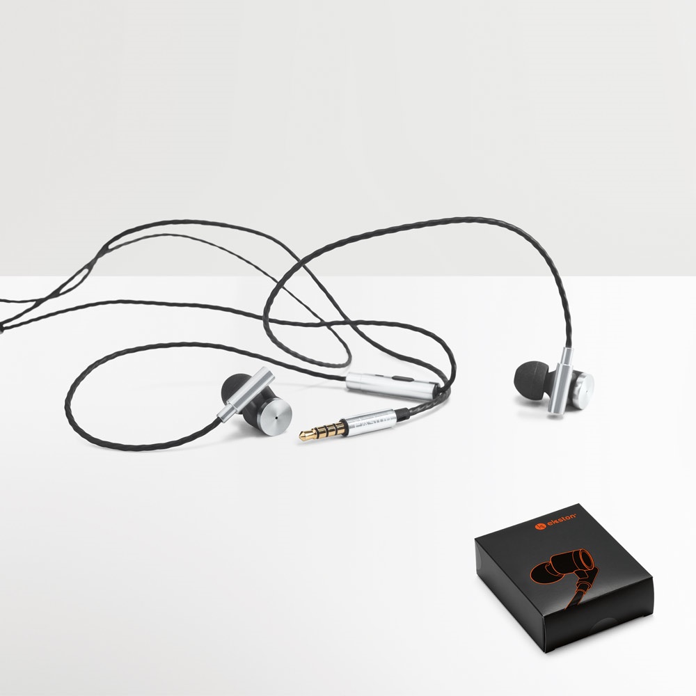 Ecouteurs avec micro en metal et ABS