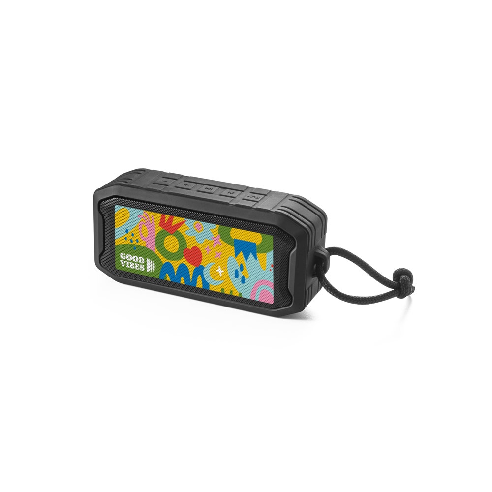 Enceinte portable 10W avec IPX7 et autonomie de 9h en ABS recyclé