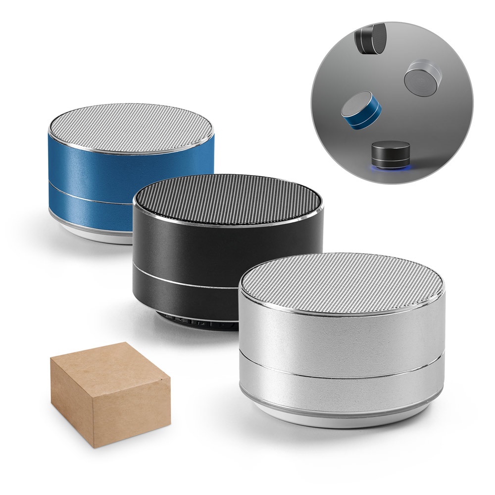 Enceinte portable 3W avec 4h d'autonomie en aluminium recyclé (100 % rAL) et d'ABS (100 % rABS)