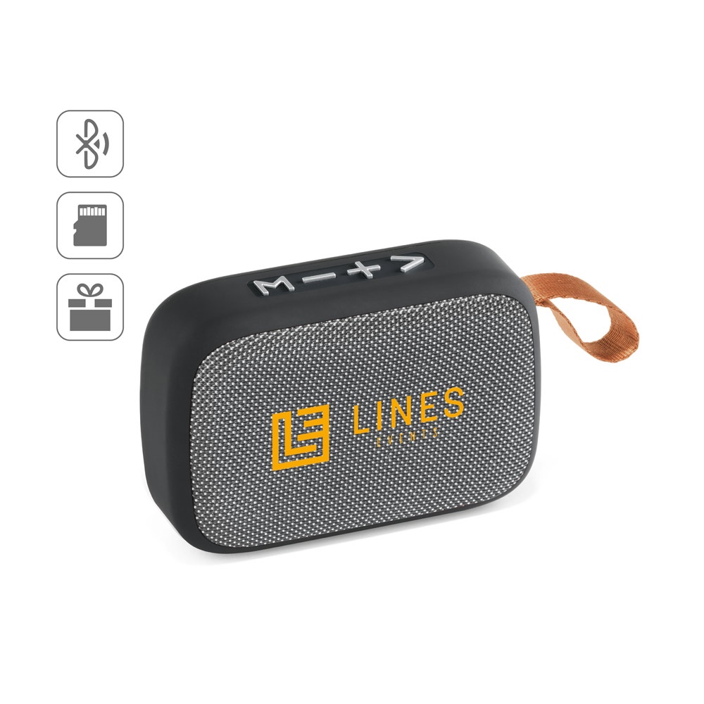 Enceinte portable 3W avec autonomie de 2h en polyester et ABS