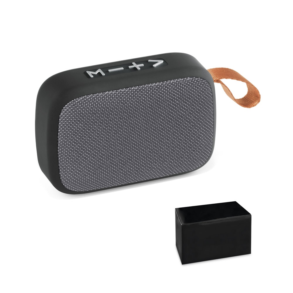 Enceinte portable 3W avec autonomie de 2h en polyester et ABS