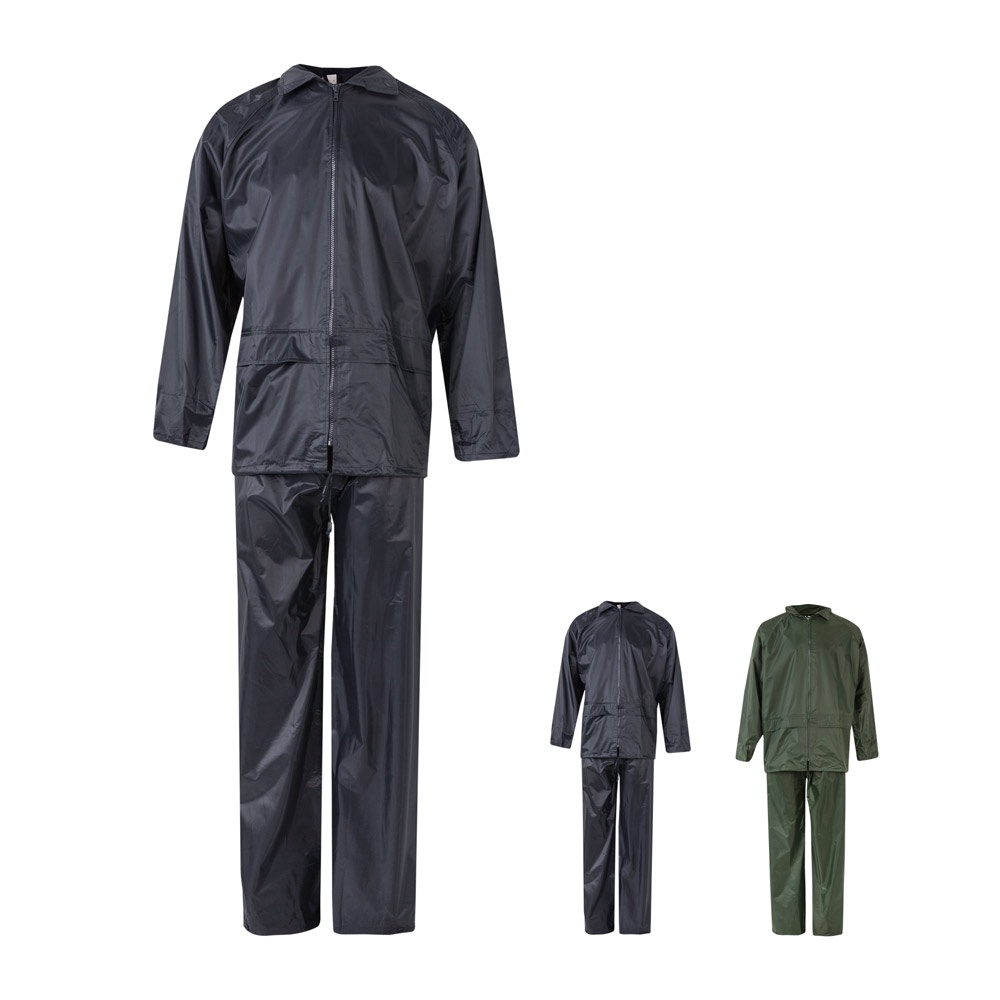 Ensemble de pluie (225g/m²), deux pièces en polyester (100%) avec finition PVC