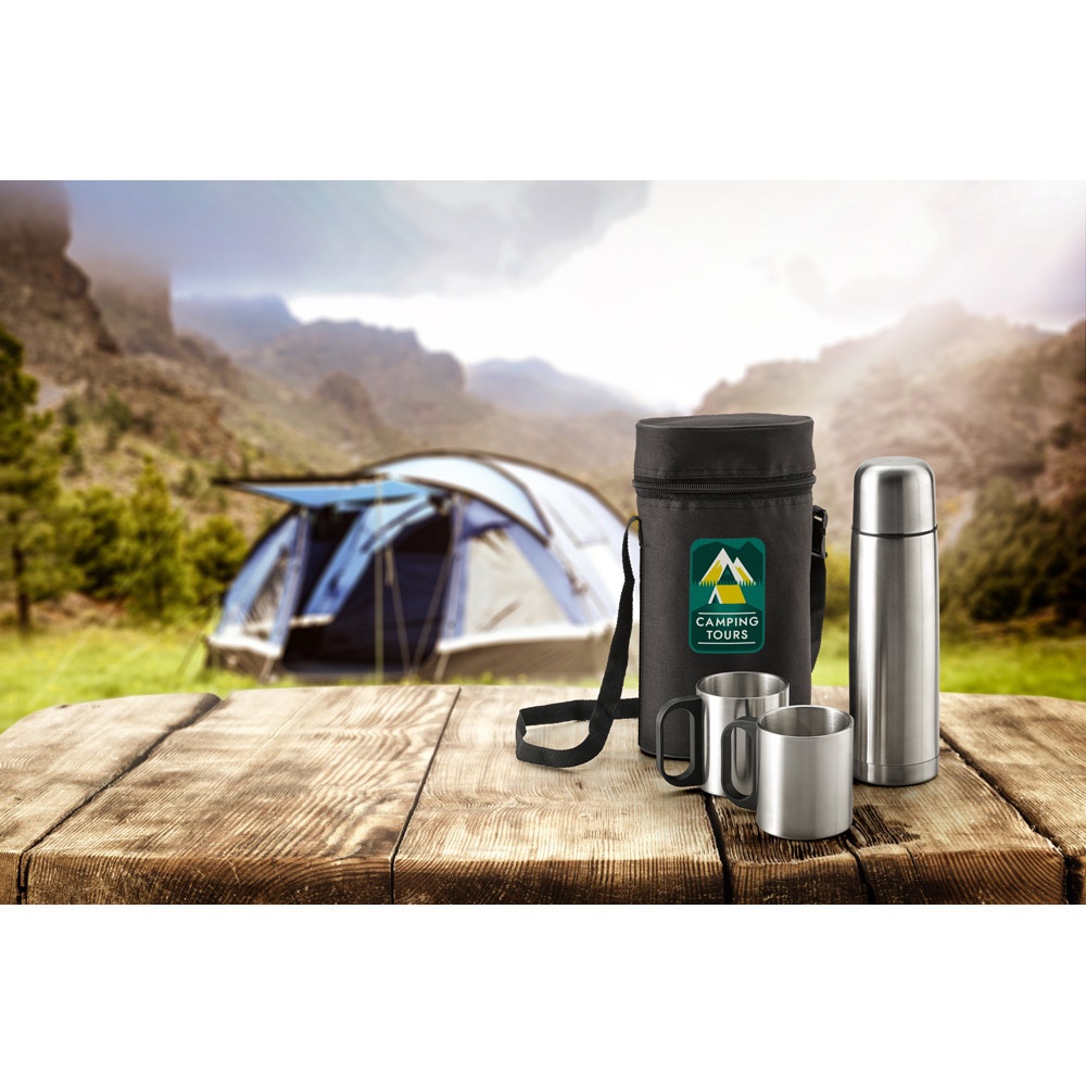 Ensemble thermos et mug en acier inoxydable
