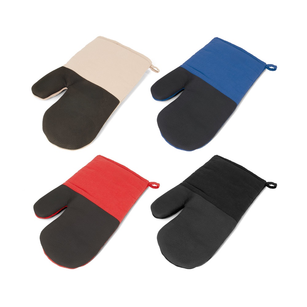 Gant de cuisine 100 % coton avec silicone sur un côté