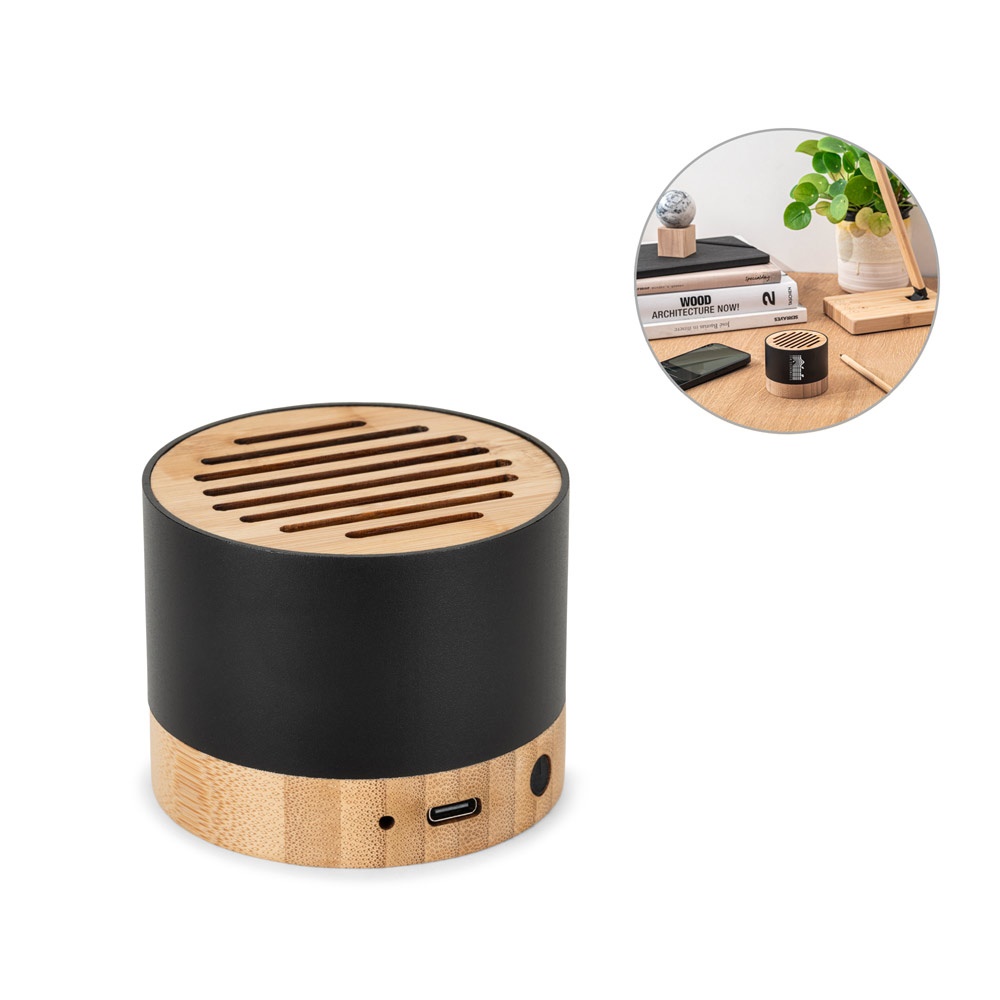 Haut-parleur portable en aluminium recyclé (100% rAL) avec 3 heures d'autonomie