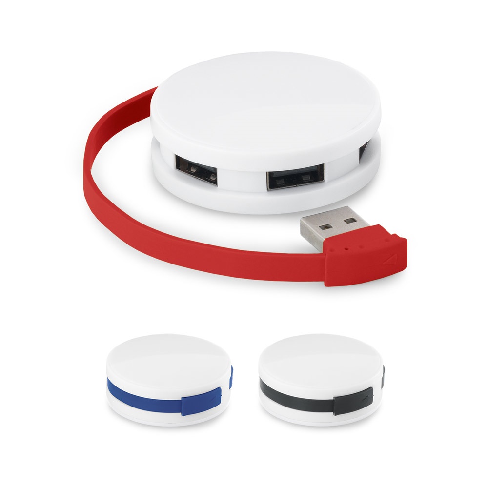 HUB avec câble et 4 ports USB-A en ABS