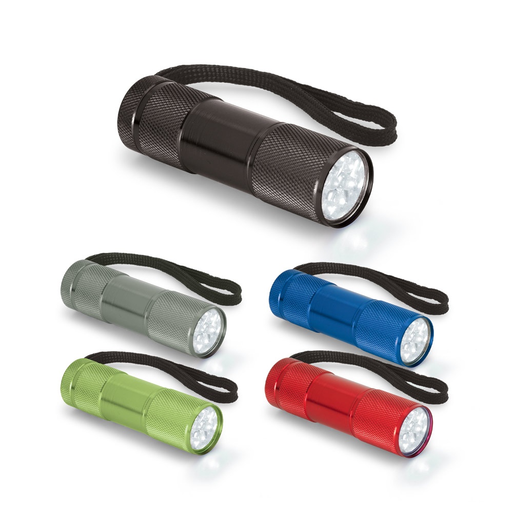 Lampe de poche en aluminium avec 9 LED