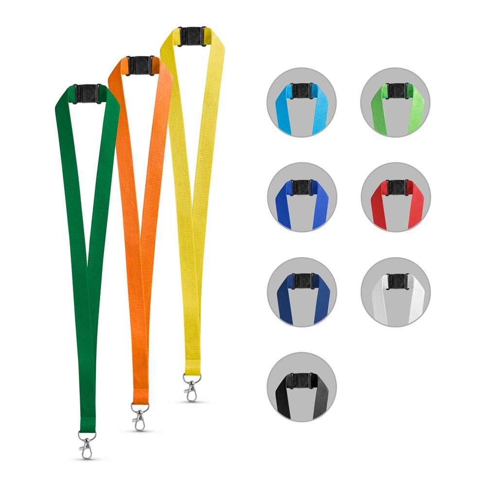 Lanyard en polyester avec fermoir de sécurité