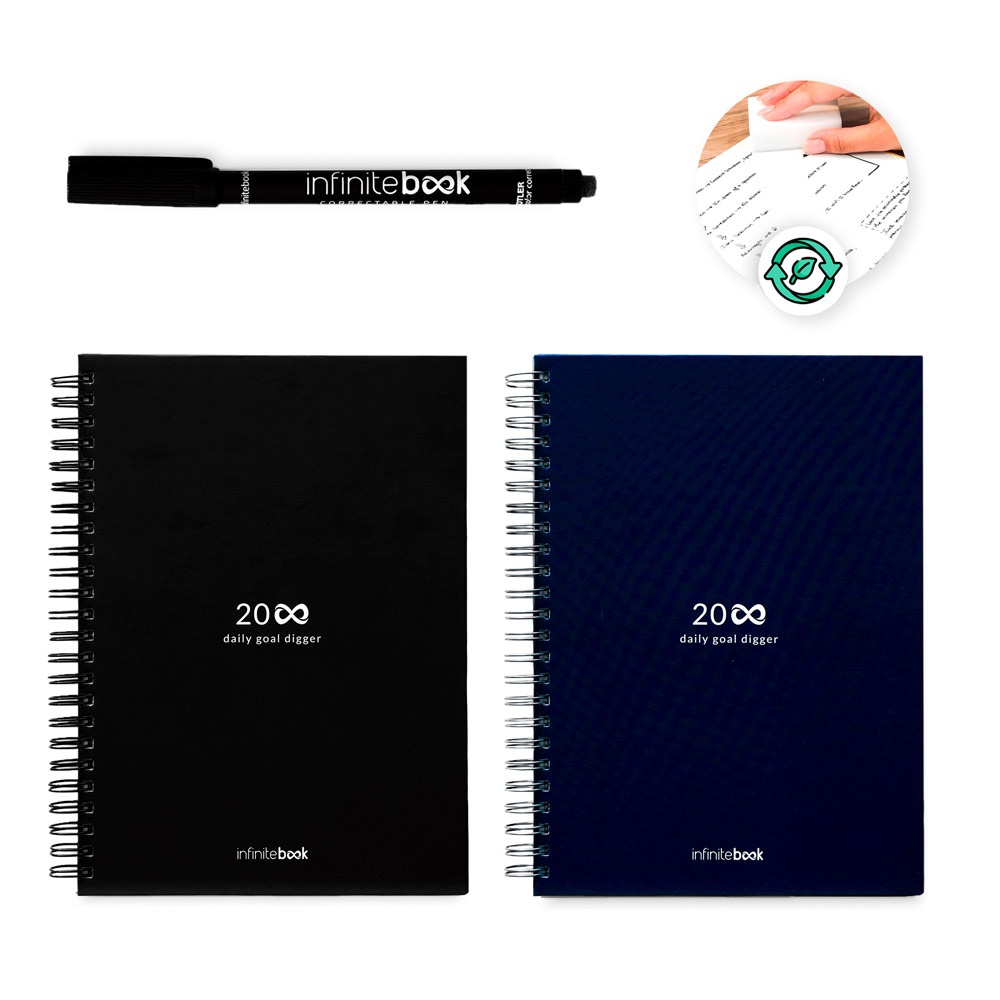Le set comprend un "infinite Diary", un kit de nettoyage, un marqueur et un porte-marqueur