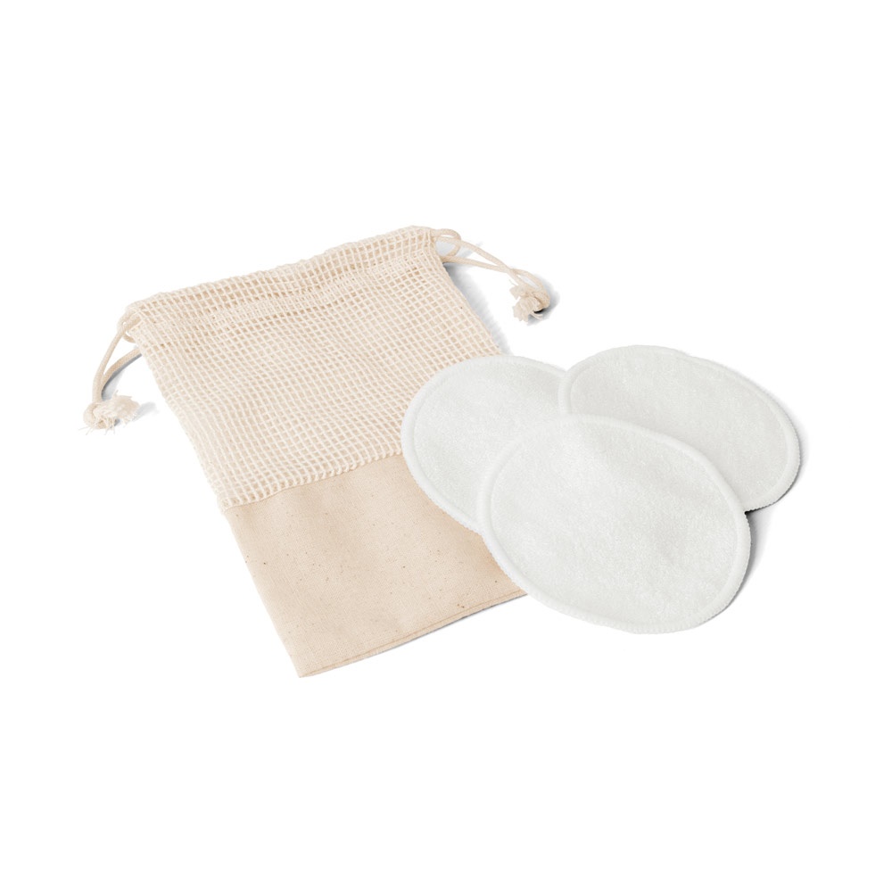 Lot de 3 disques démaquillants lavables et réutilisables