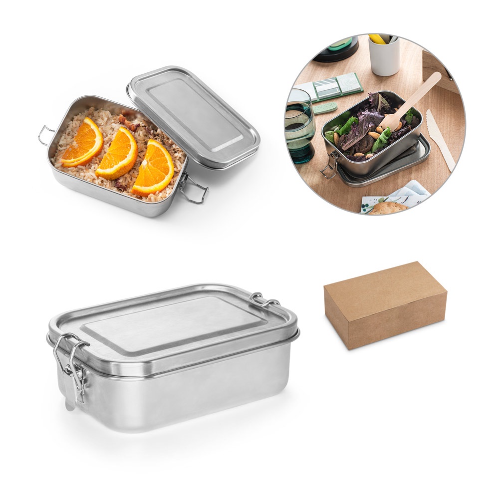 Lunch Box. Boîte hermétique robuste en acier inoxydable (90% recyclé) 750 mL