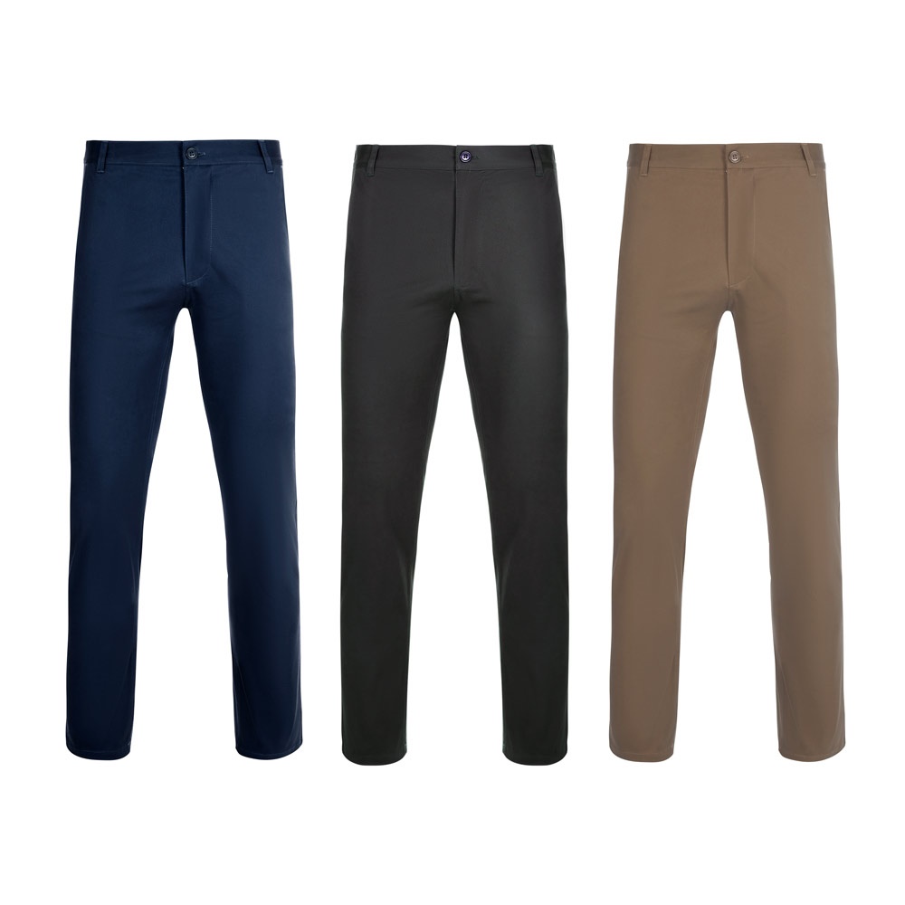 Pantalon chino stretch unisexe (260g/m²), en coton (98%) et élasthanne (2%)