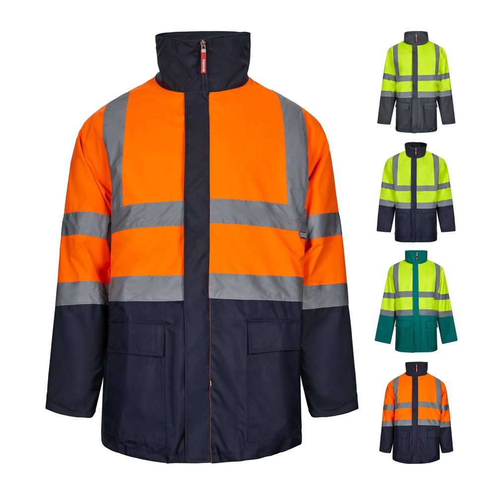 Parka 4 en 1 bicolore (180g/m²), en polyester (100%) avec finition PU
