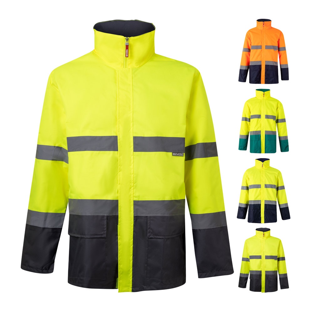 Parka bicolore (190g/m²), en polyester (100%), avec enduction PU