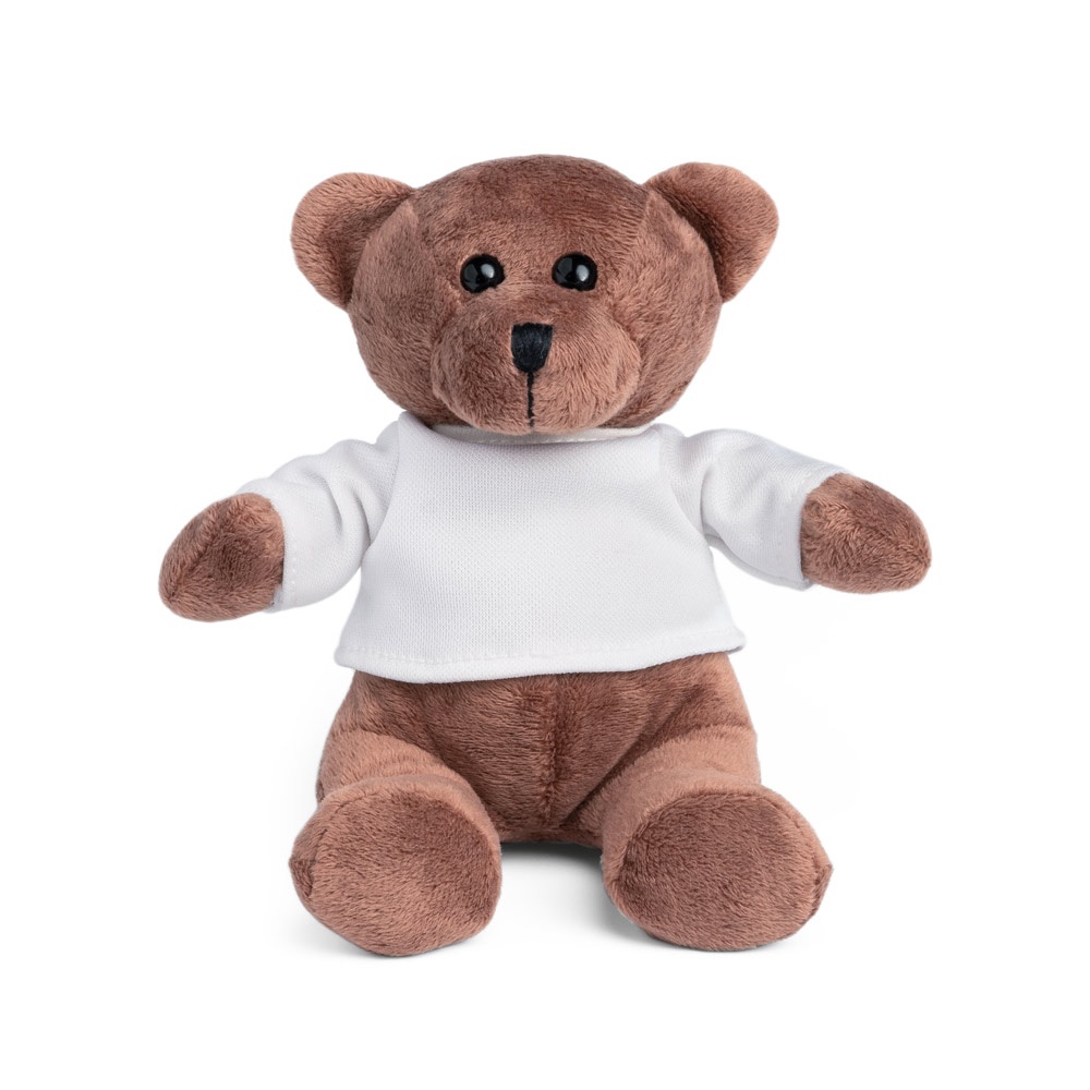 Peluche en polyester, en forme d’ours, avec t-shirt