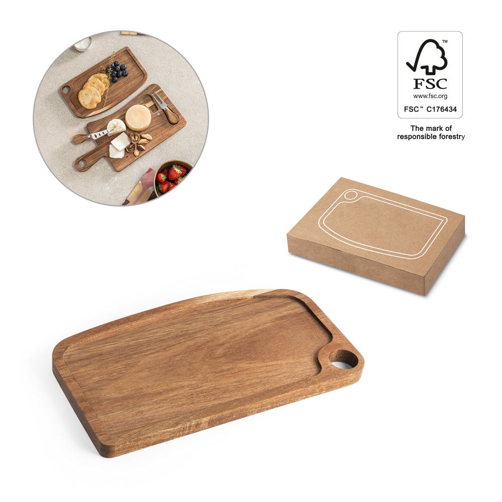 Planche en bois d'acacia