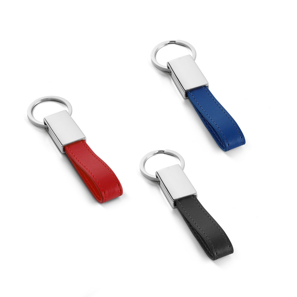 Porte-clés en métal et PU