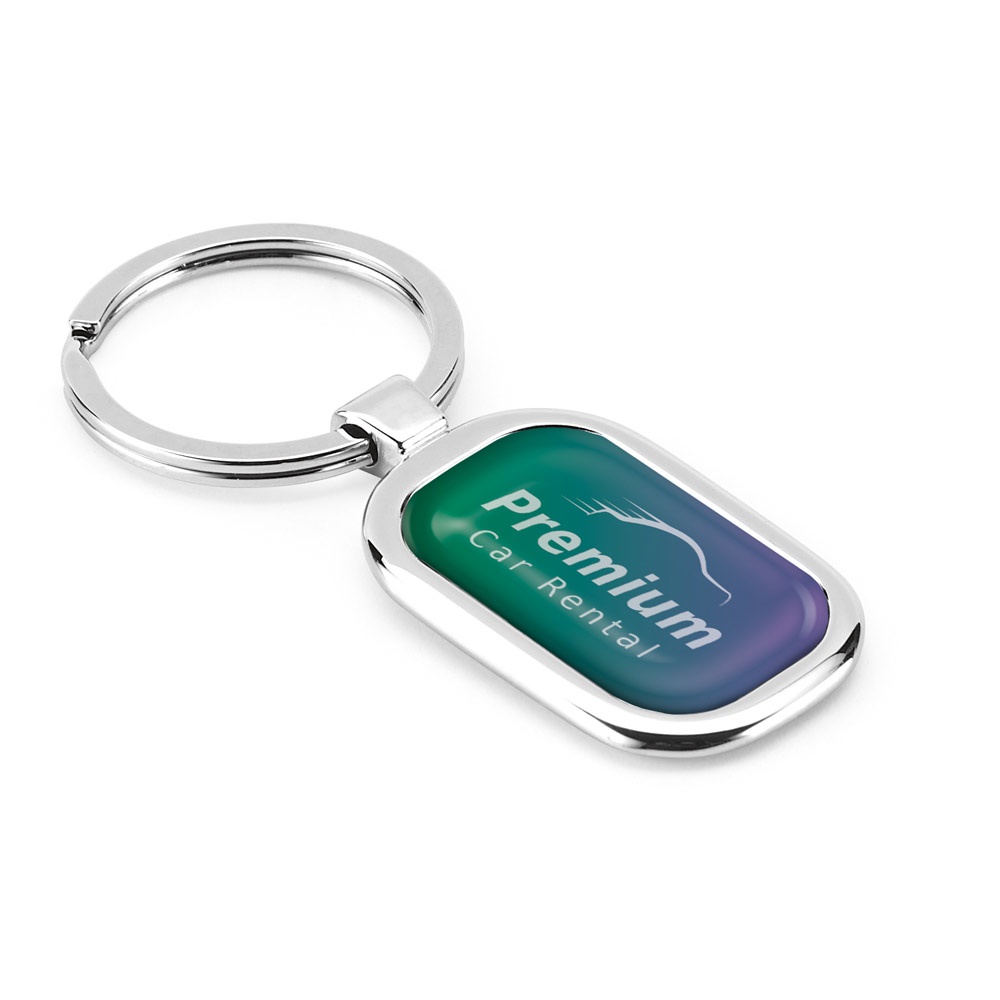 Porte-clés en métal personnalisable en doming