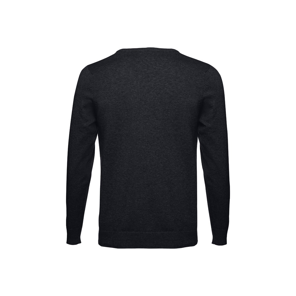 Pull col V pour homme en coton et polyamide