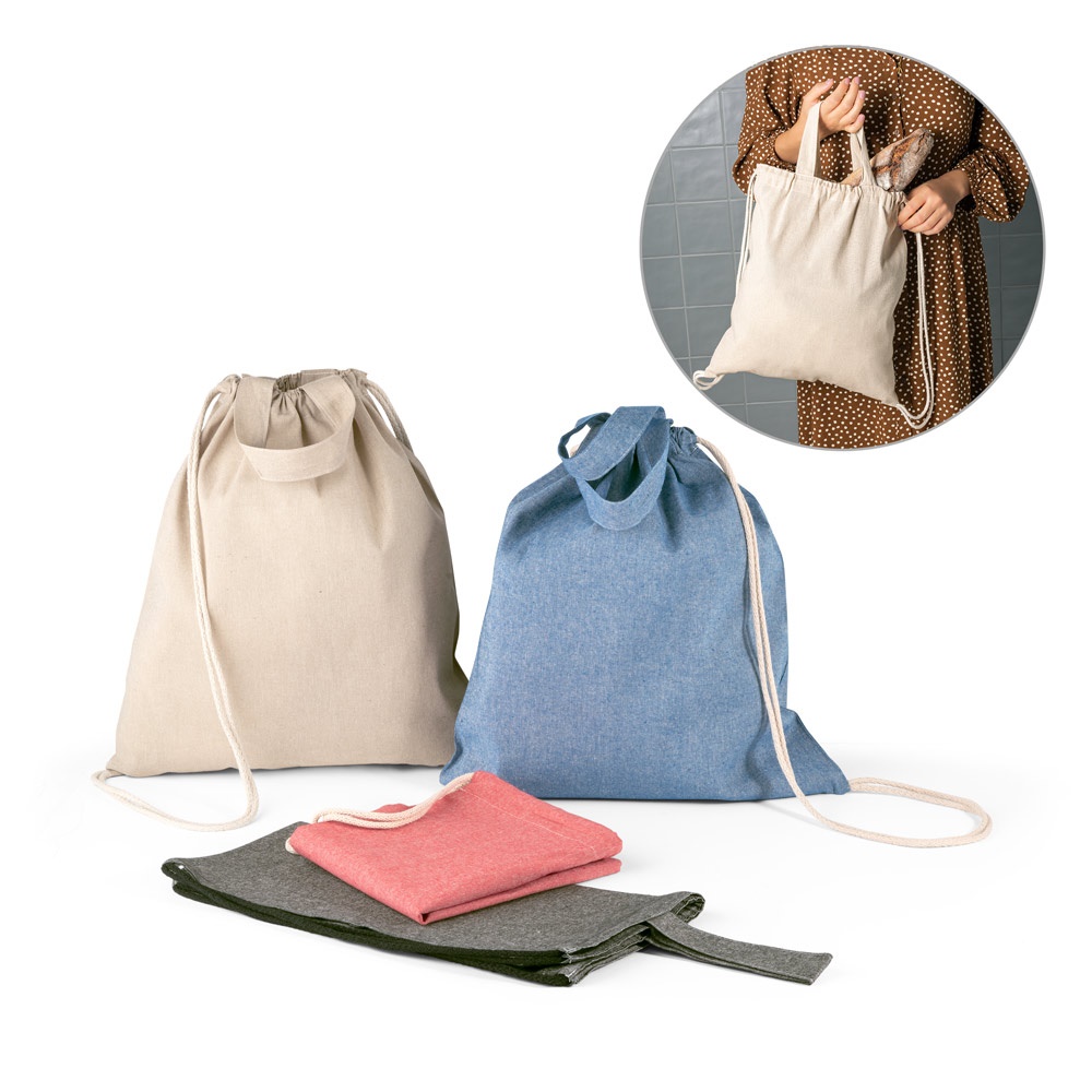 Sac à dos avec coton recyclé (70%) et polyester (30% rPET) (140 g/m²)
