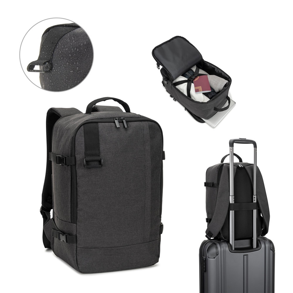 Sac à dos conforme aux dimensions requises par les compagnies aériennes, en polyester recyclé 600D haute densité