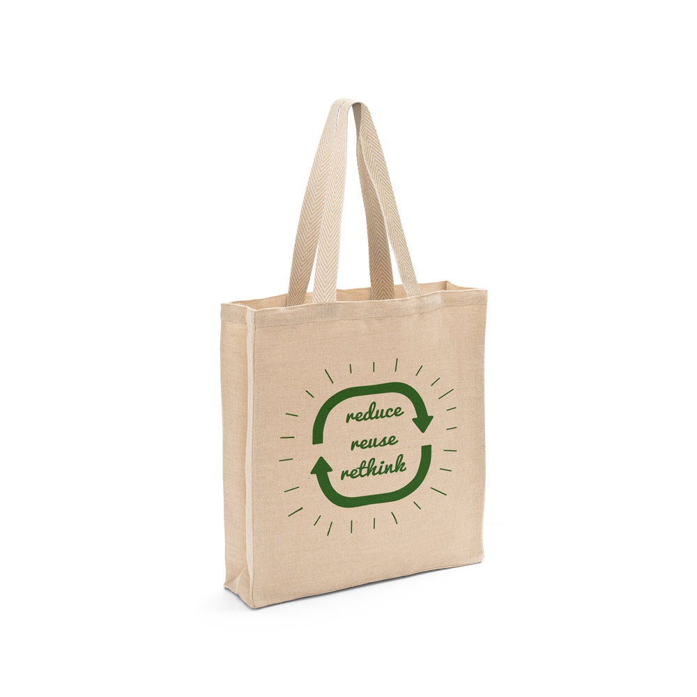 Sac à dos en juco (275 g/m²) 100% coton (120 g/m²) avec poche intérieure