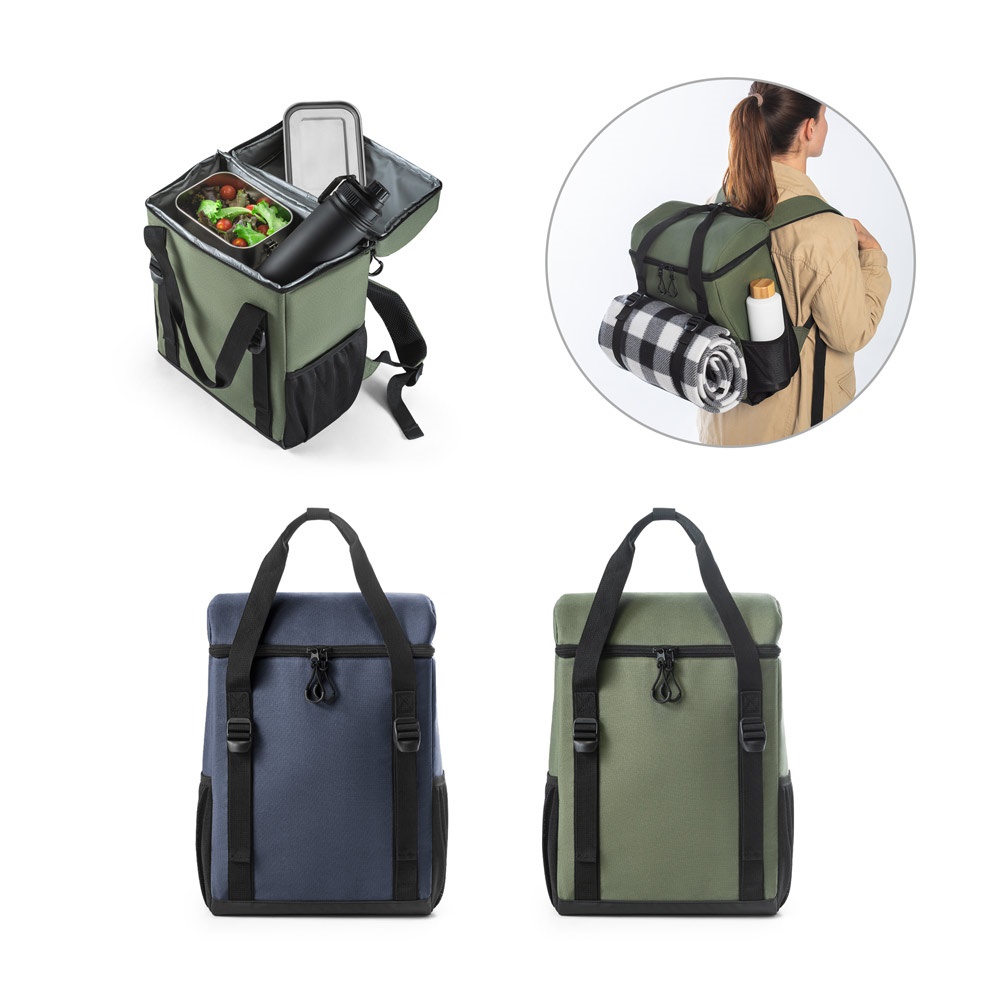 Sac à dos isotherme rembourré en polyester recyclé 600D ripstop 16 L