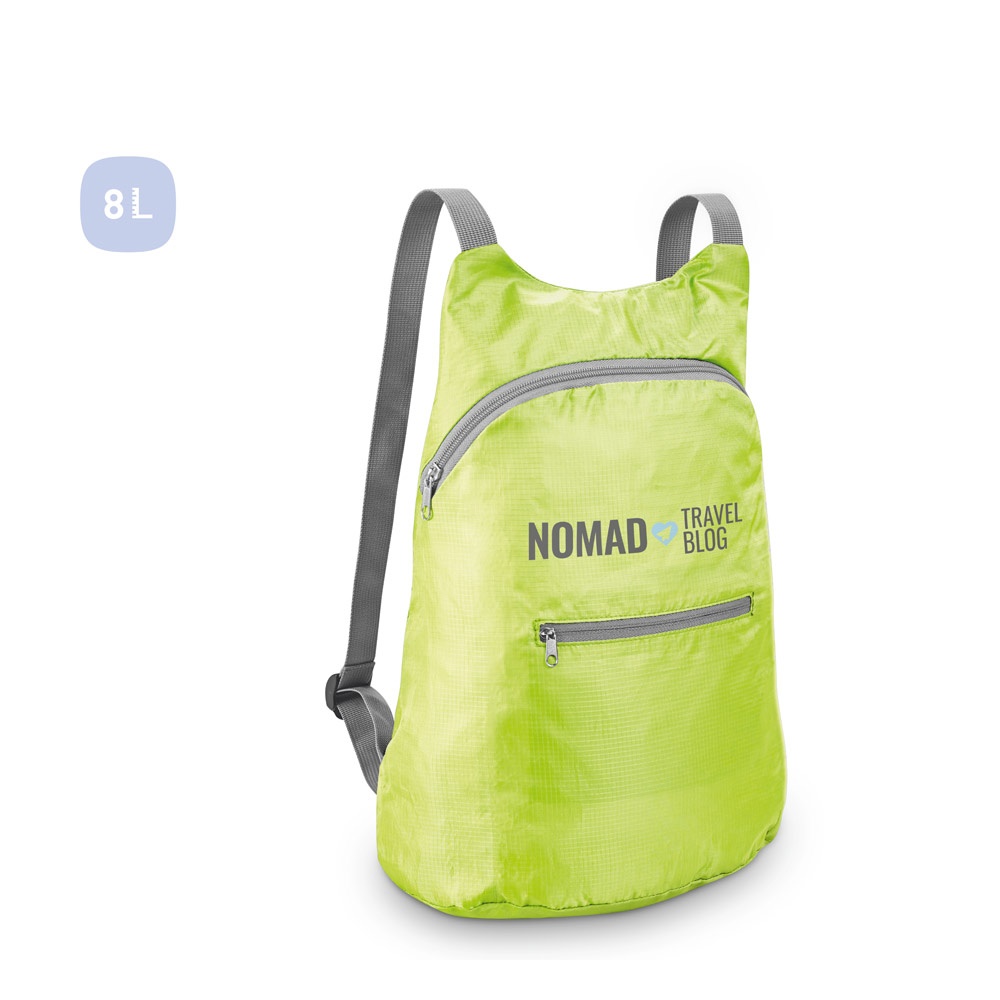 Sac à dos pliable en polyester 210D ripstop