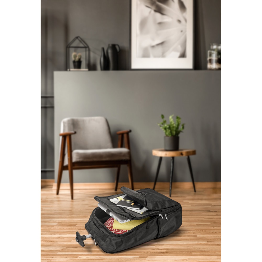 Sac à dos trolley pour ordinateur portable 17'' en polyester 1680D et 300D