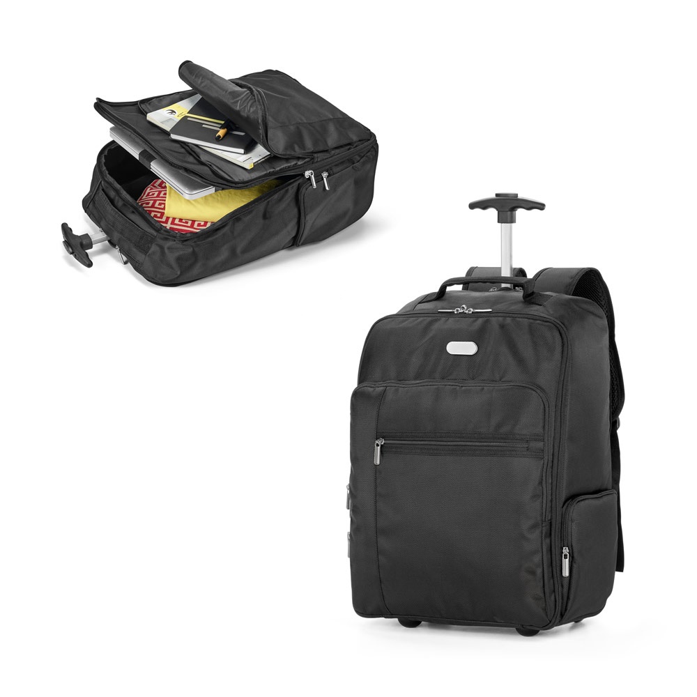 Sac à dos trolley pour ordinateur portable 17'' en polyester 1680D et 300D