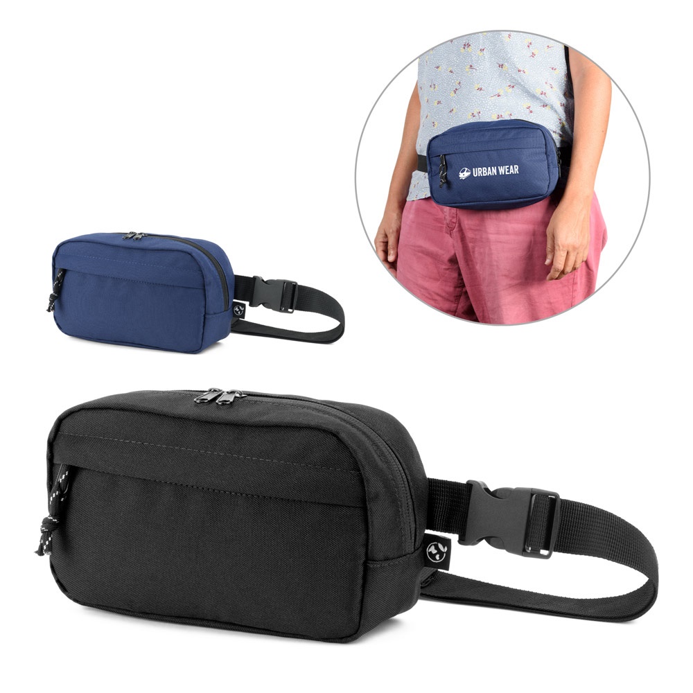 Sac type "banane" en polyester recyclé 600D et doublure en polyester recyclé 210D