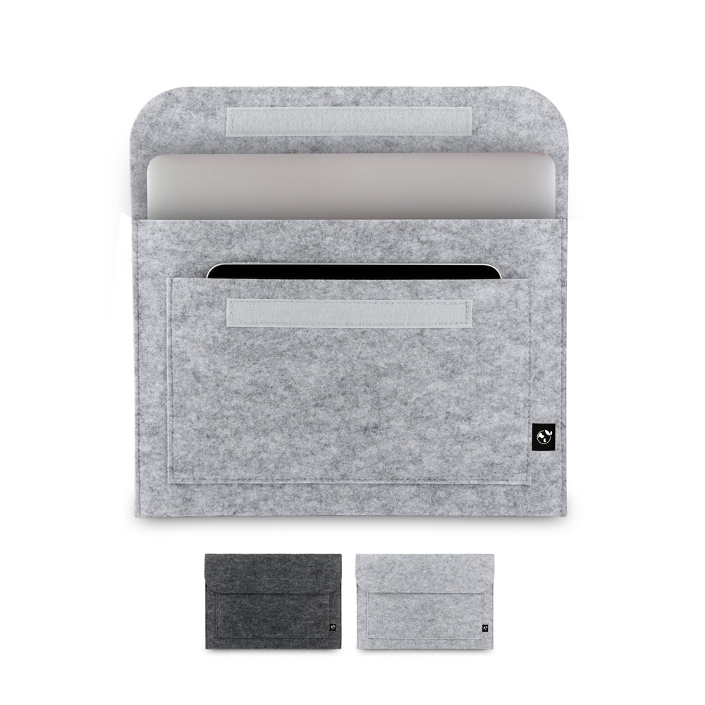 Sacoche pour ordinateur portable en feutrine recyclée (100% rPET)