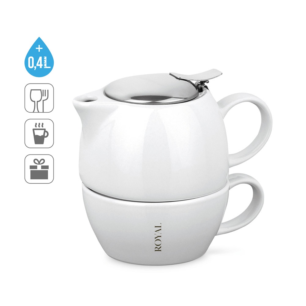 Set à thé 2 en 1 en porcelaine